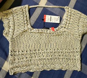 Zudio Tender Blue Crop Top