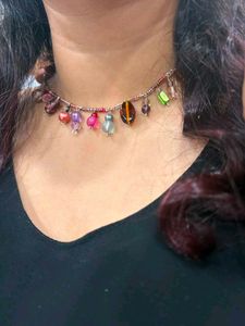 Colorful Beaded Choker Necklace