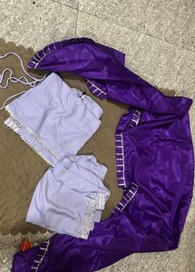 Dori sleeve Lavender Kurta Set with Dupatta