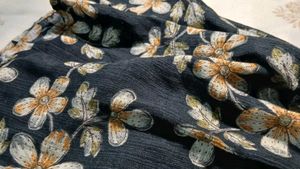 Black Floral Wrap Dress
