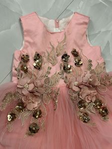 Stunning Pink Floral Embellished frock