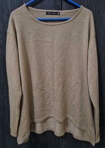 Beige Long Sleeve Top