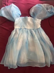 Blue Puff Sleeve Dress