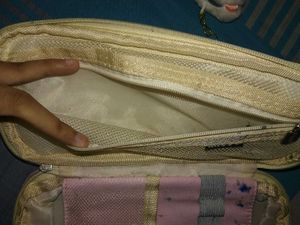 ANGOO'S viral white and pink pencil pouch