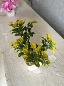 Artificial Yellow Flowers in Pot