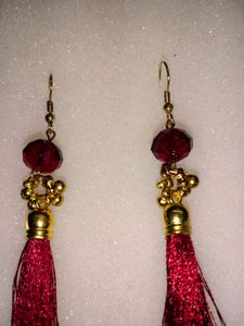 Long Silk Thread Earrings