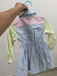 Baby Girls Striped Patchwork Dress