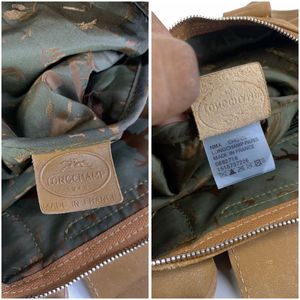 Authentic Longchamp Le Pliage Cuir Leather Satchel