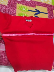 Red V-Neck Sweater