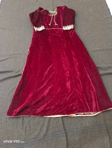 Royal Velvet Embroidered Festival Gown