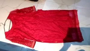 Stunning Red &amp; Blue Embroidered Lehenga Choli