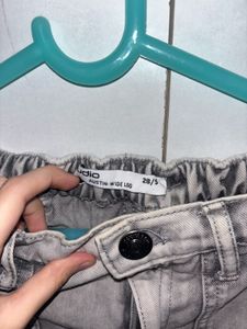 Gray Cargo Jeans &amp; Green Tank Top Set