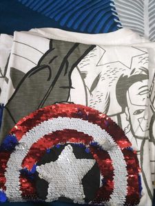 Marvel Captain America Sequin T-Shirt