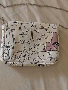 Cat Print Crossbody Bag