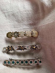 Set of 3 Decorative handmade  kundan Hair Clips...