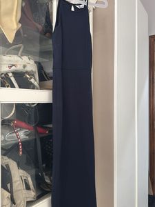 Navy Blue Textured Mini Dress