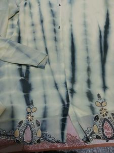 Stylish Tie-Dye cord set with Embellishments