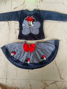 Minnie Mouse Skirt Set with purse 👛