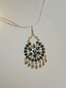 Elegant Black &amp; Silver Oxidized Earrings