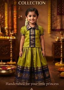 Girls Silk Ethnic Dress Trendy Tradition