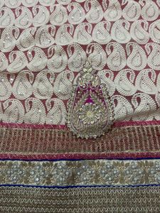 Elegant Pink &amp; Red Saree
