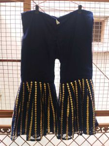 Gold Foil Embroidery Sharara Set