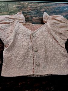 Cute Detailed Baby Pink Top🩷