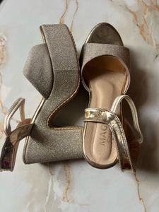 Sparkly Gold Platform Heels