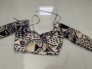 Printed Blouse with Long Sleeves