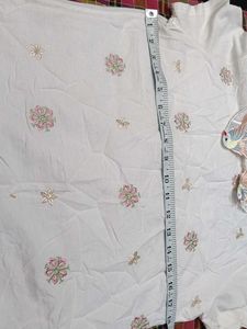 Embroidered Bird Collar White Top