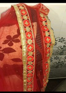 Red &amp; Gold Dupatta