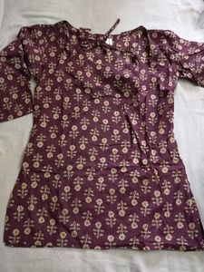 Printed halter neck design and back tie up