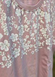 Pink Floral Print T-Shirt