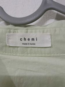 Light Green Collared Crop Top