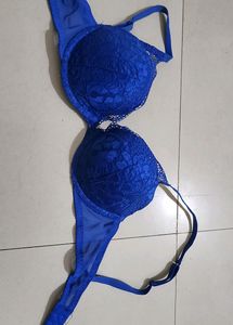 LA SENZA Royal Blue Sensual lace padded Bra