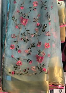 Elegant Embroidered Saree