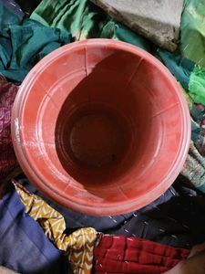 Red Plastic Garden Pot - Durable &amp; Versatile