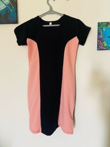 Chic Colorblock Short Sleeve Dress
