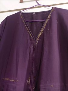 Elegant Purple burkha nakab