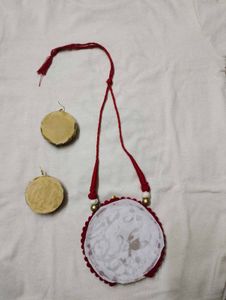 Boho durga Necklace &amp; Earrings Set