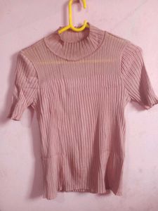 Rose Short-Sleeve Knit Fitted Top