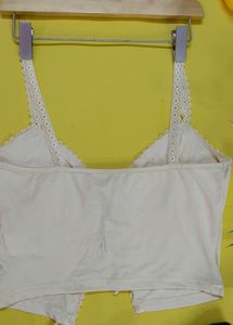 SHEIN ICON Tie Front Lace Trim Cami Top