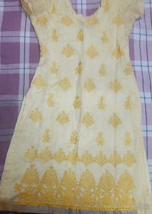 Chanderi Silk Embroidered Kurta With Salwar