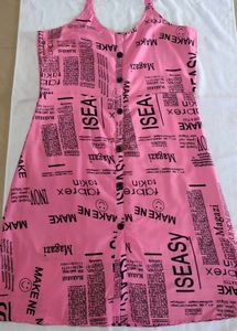 Cute pink sleevless dress
