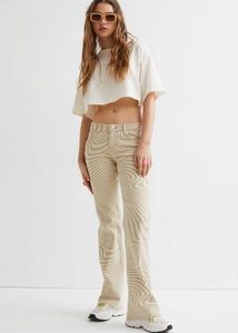 H&M Swirl Print Flare Jeans