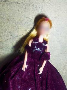 Elegant violet gown for barbie 🌷