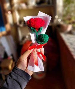 Handmade Knitted Rose Bouquet
