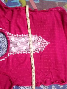 Pink Embellished Kurta