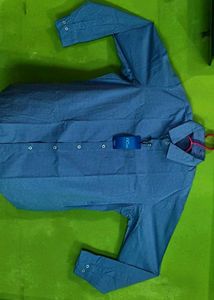 Men's Blue Long Sleeve Shirt
