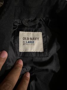 Men's Old Navy Black Bomber Jacket Fully Warm